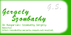 gergely szombathy business card